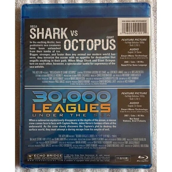 Mega Shark vs. Giant Octopus/30,000 Leagues Under the Sea (Blu-ray) NEW - Picture 2 of 2